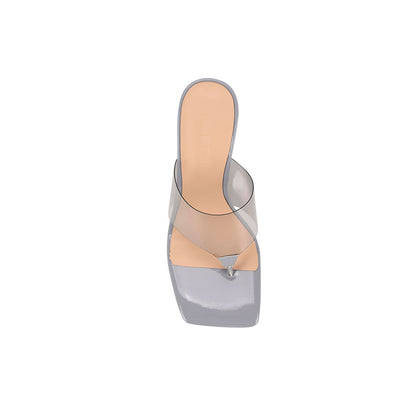 Sienna Wedge Lucite Grey Vinylite - Lana Wilkinson