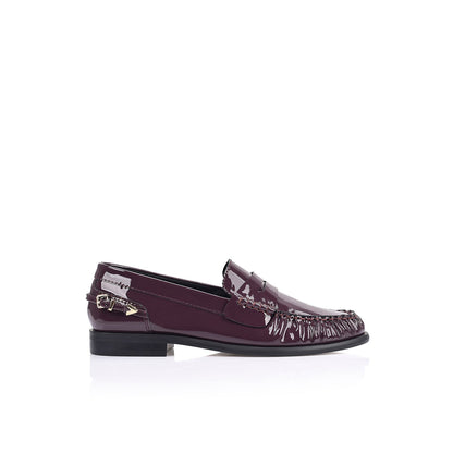 Spencer Loafer Eggplant Patent Leather - Lana Wilkinson