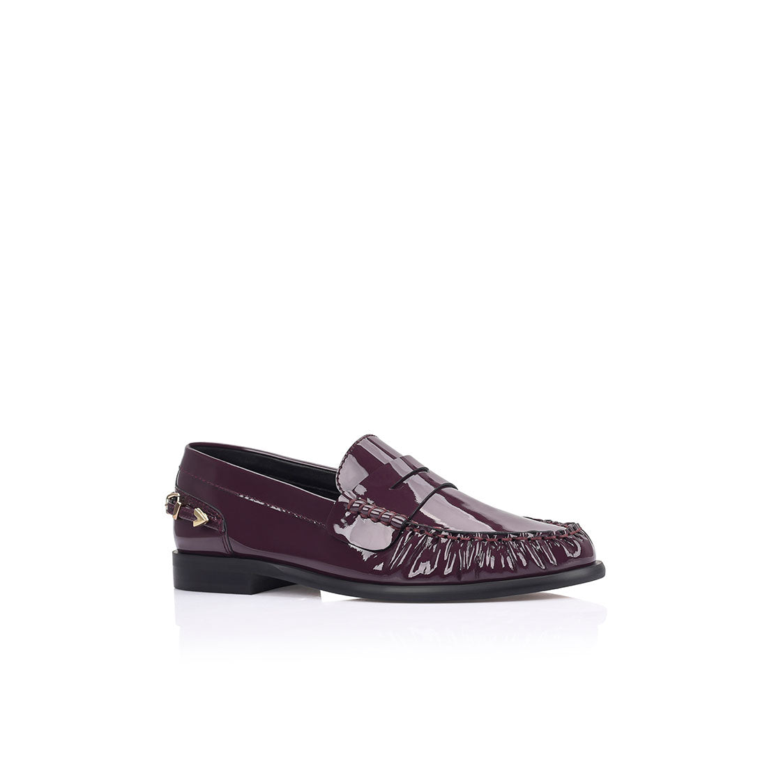 Spencer Loafer Eggplant Patent Leather - Lana Wilkinson