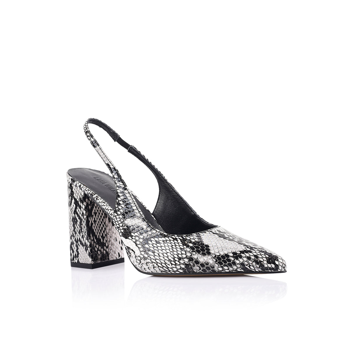 Olympia Slingback Pump Snake-print Leather - Lana Wilkinson
