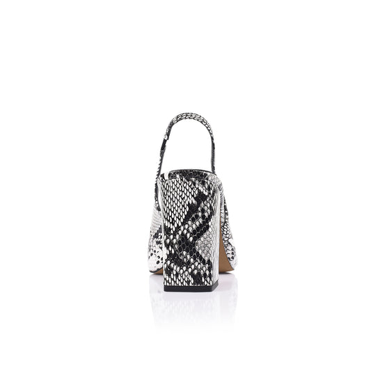 Olympia Slingback Pump Snake-print Leather - Lana Wilkinson