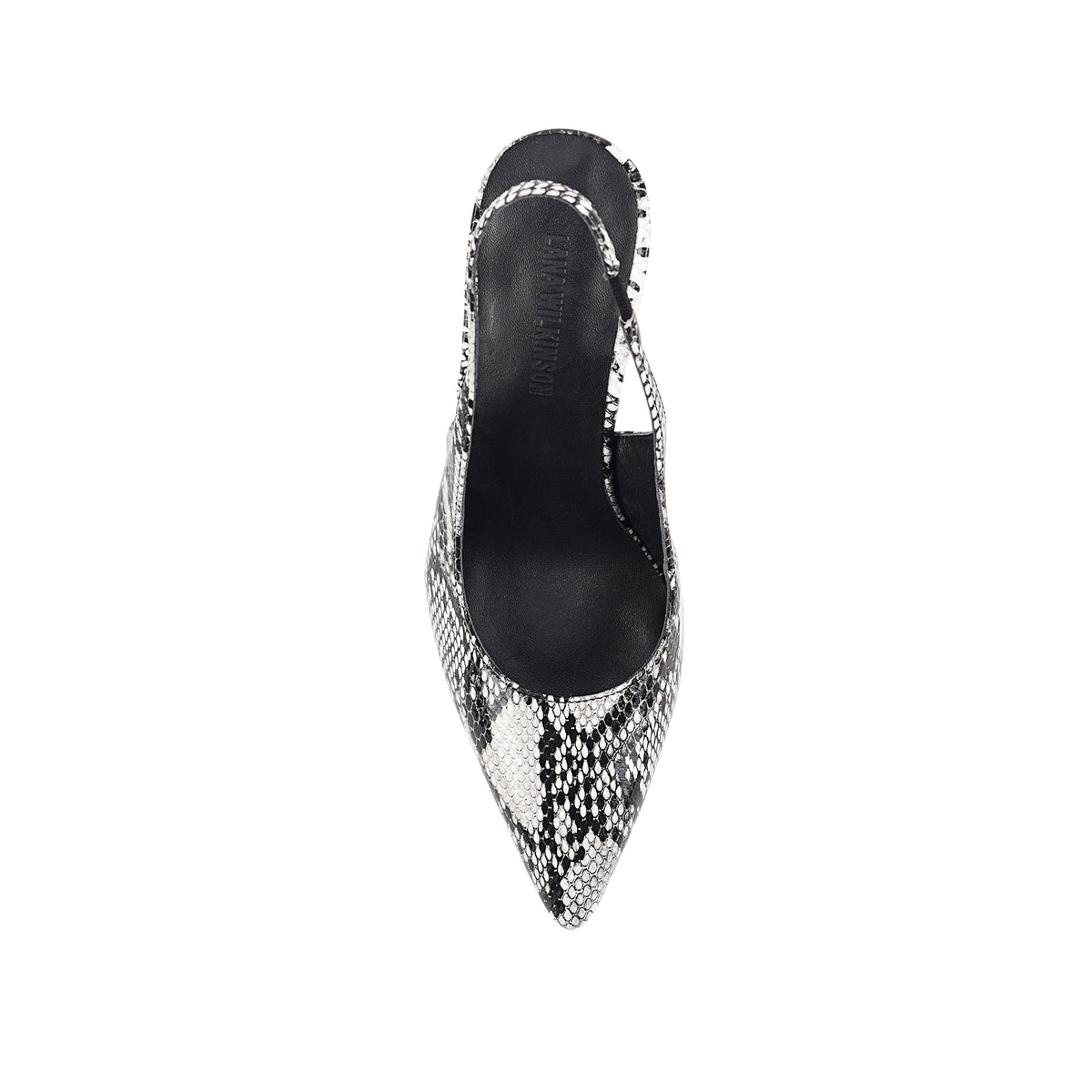 Olympia Slingback Pump Snake-print Leather - Lana Wilkinson