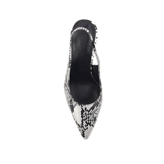 Olympia Slingback Pump Snake-print Leather - Lana Wilkinson
