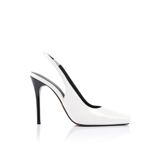 Priscilla Pump White Patent Leather - Lana Wilkinson