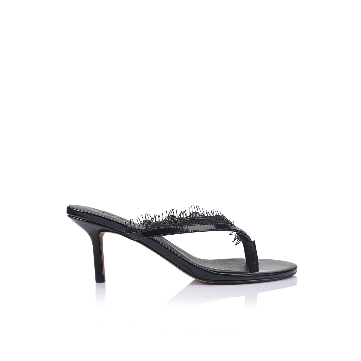 Grace Sandal Black Leather - Lana Wilkinson