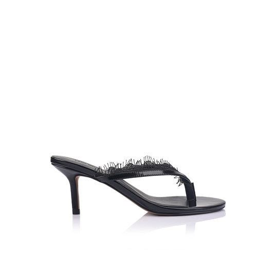 Grace Sandal Black Leather - Lana Wilkinson