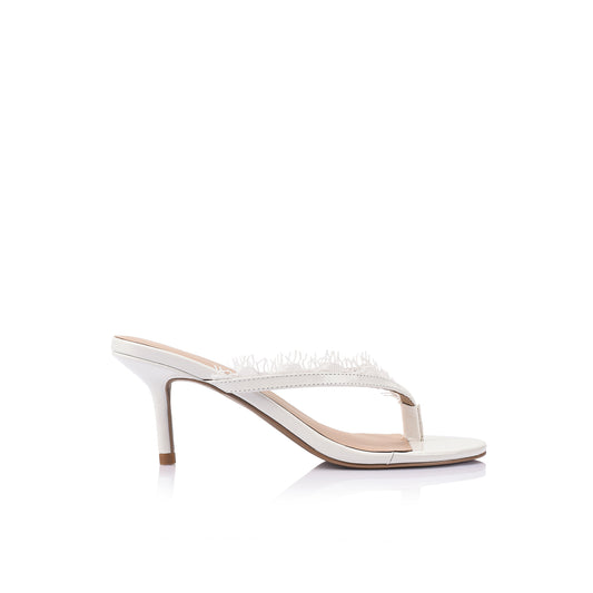 Grace Sandal White Leather - Lana Wilkinson