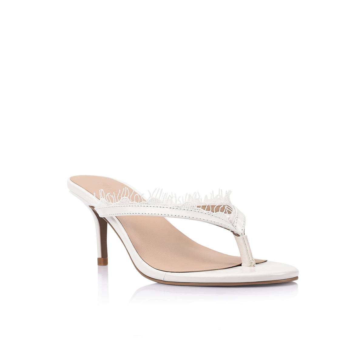 Grace Sandal White Leather - Lana Wilkinson