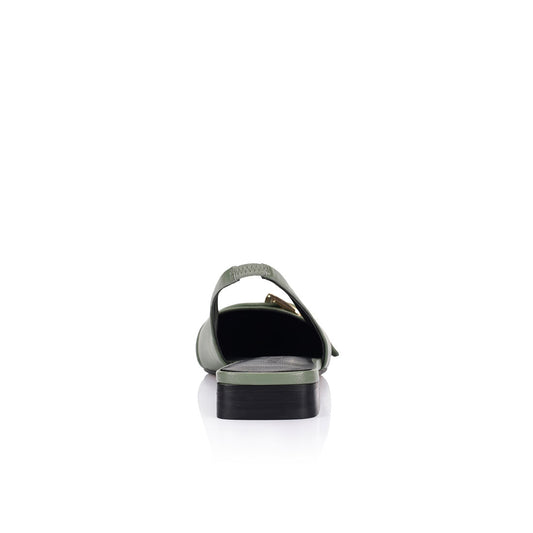 Taylor Flat Olive Leather - Lana Wilkinson