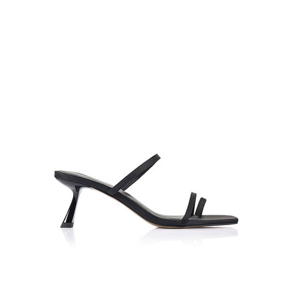 Lana Wilkinson - Torrance Sandal Black Satin