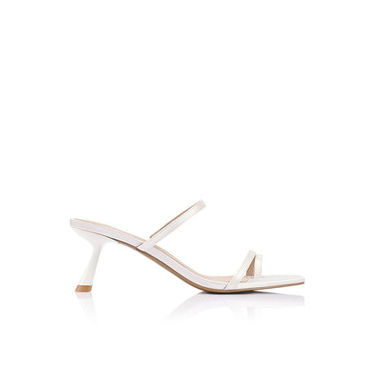 Lana Wilkinson - Torrance Sandal White Satin
