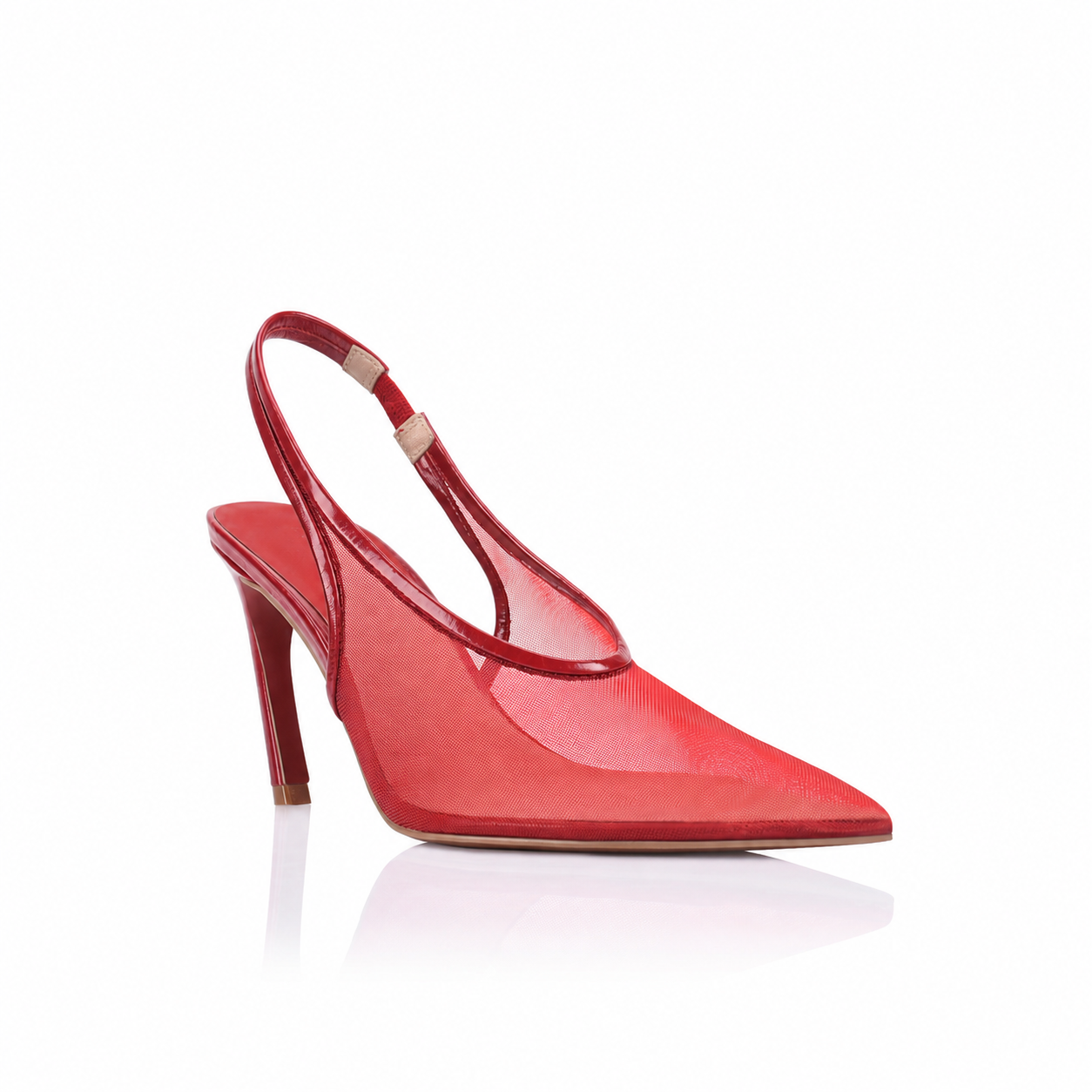 Rochelle Slingback Pump Red Mesh - Lana Wilkinson