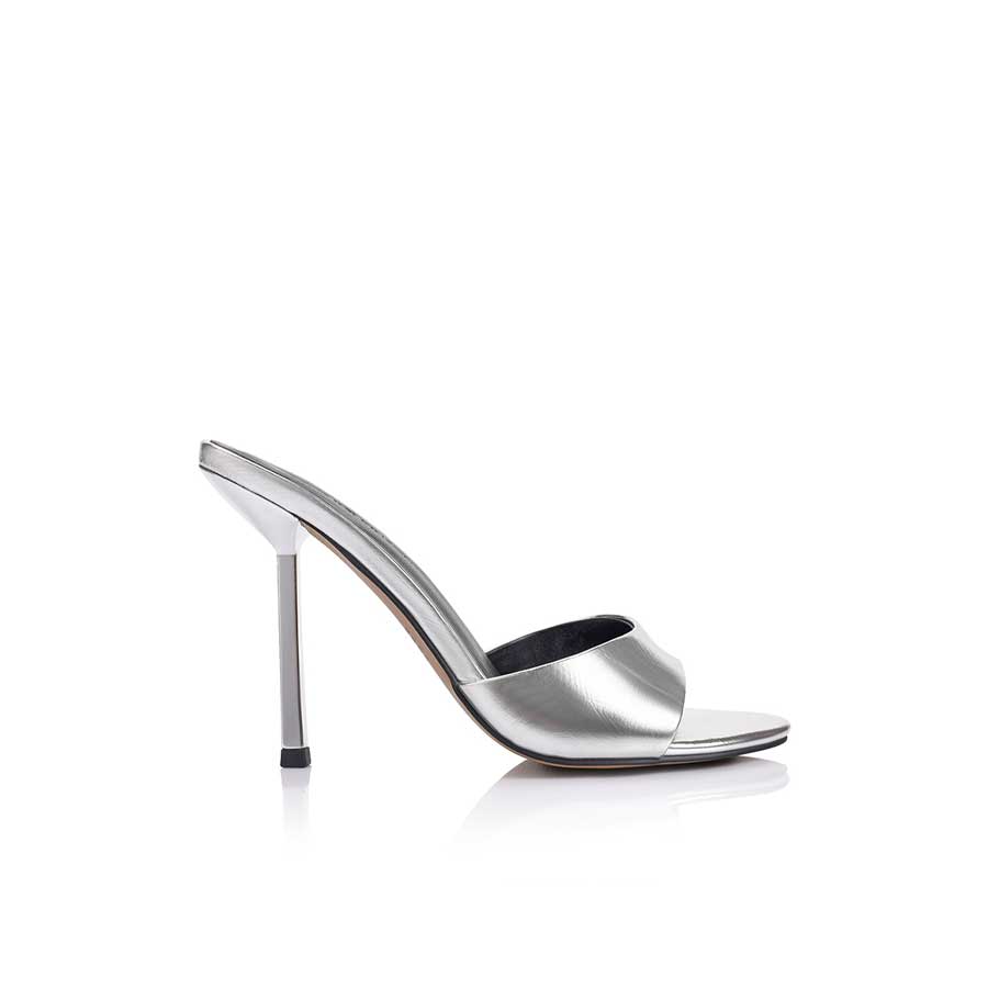 Whitney Sandal Silver Metallic Leather