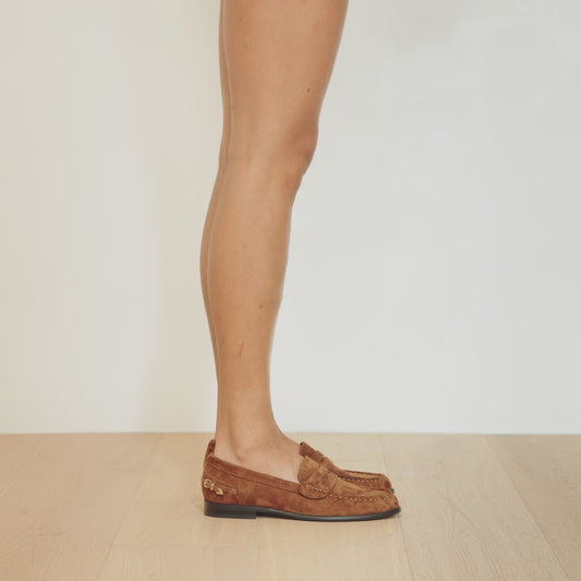 Spencer Loafer Brown Suede Leather - Lana Wilkinson