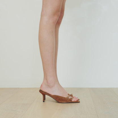 Shannon Mule Brown Suede Leather