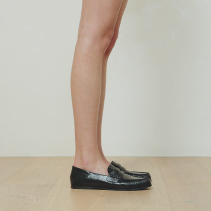 Scottie Loafer Black Leather - Lana Wilkinson