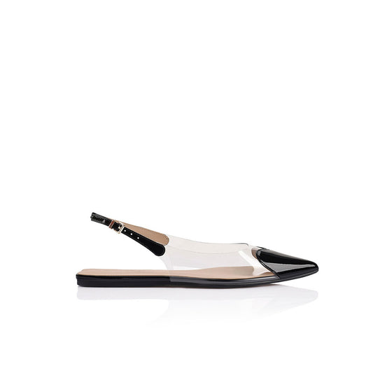 Rhi Flat Vinylite & Black Patent Leather - Lana Wilkinson