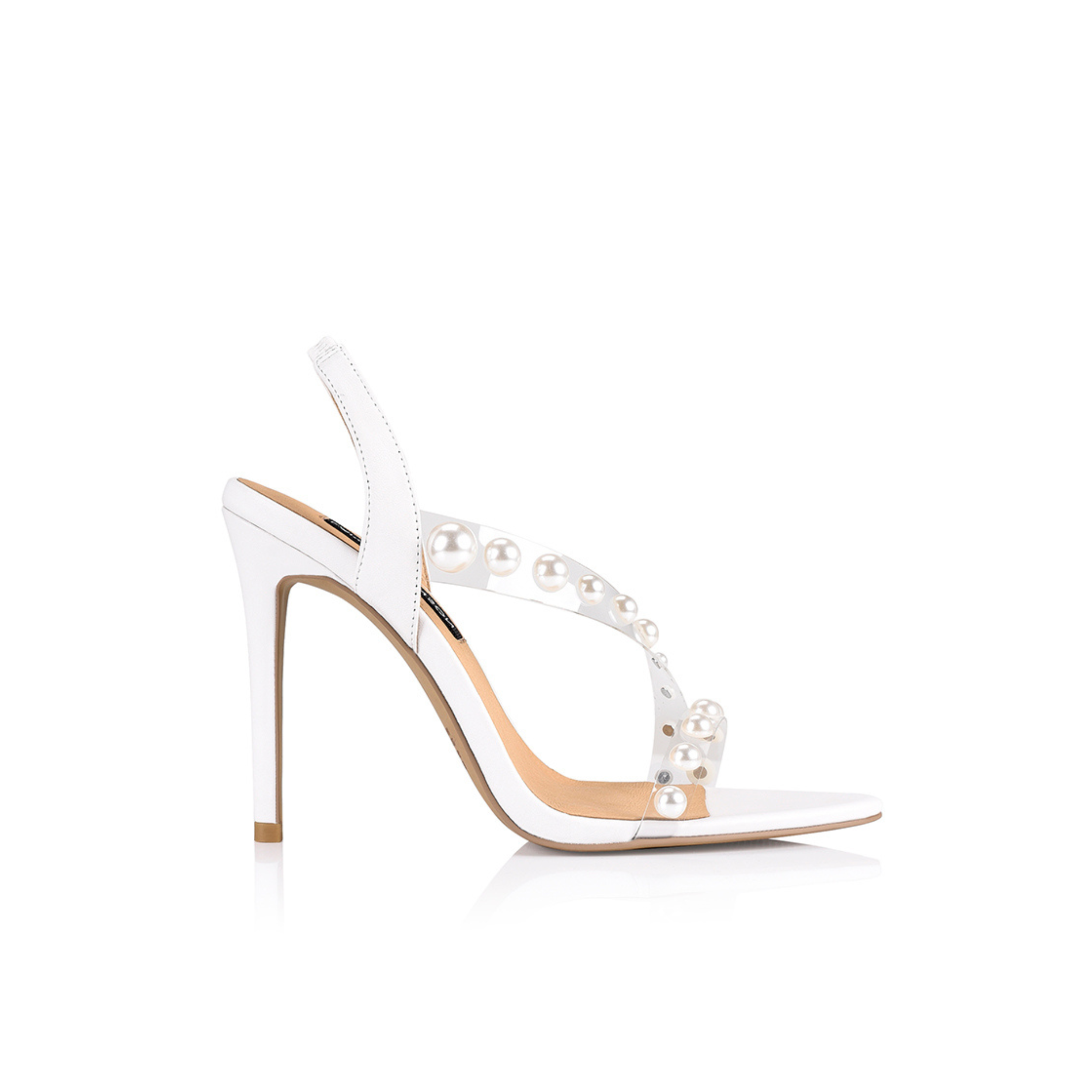 Jessie Sandal Vinylite & White Leather – Lana Wilkinson